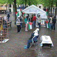 خيمة اعتصام أمام البرلمان الهولندي إحياءً لذكرى نكبة الشعب الفلسطيني